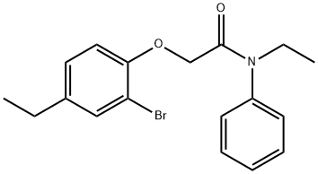 2-(2-bromo-4-ethylphenoxy)-N-ethyl-N-phenylacetamide Struktur