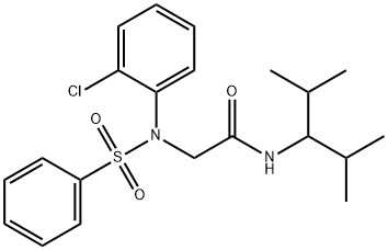 2-[2-chloro(phenylsulfonyl)anilino]-N-(1-isopropyl-2-methylpropyl)acetamide Struktur