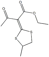 ethyl 2-(4-methyl-1,3-dithiolan-2-ylidene)-3-oxobutanoate Struktur