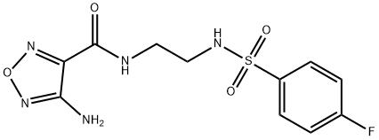 4-amino-N-(2-{[(4-fluorophenyl)sulfonyl]amino}ethyl)-1,2,5-oxadiazole-3-carboxamide Struktur