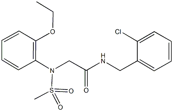 N-(2-chlorobenzyl)-2-[2-ethoxy(methylsulfonyl)anilino]acetamide Struktur