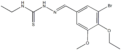 3-bromo-4-ethoxy-5-methoxybenzaldehyde N-ethylthiosemicarbazone Struktur