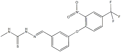 3-[2-nitro-4-(trifluoromethyl)phenoxy]benzaldehyde N-methylthiosemicarbazone Struktur