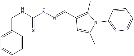 2,5-dimethyl-1-phenyl-1H-pyrrole-3-carbaldehyde N-benzylthiosemicarbazone Struktur