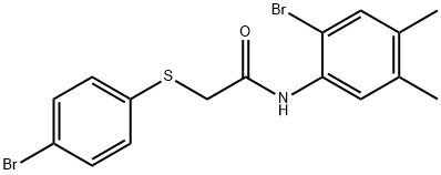 N-(2-bromo-4,5-dimethylphenyl)-2-[(4-bromophenyl)sulfanyl]acetamide Struktur