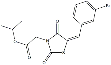 isopropyl [5-(3-bromobenzylidene)-2,4-dioxo-1,3-thiazolidin-3-yl]acetate Struktur