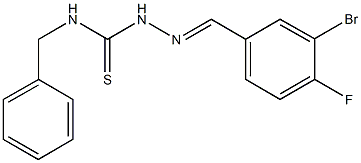 3-bromo-4-fluorobenzaldehyde N-benzylthiosemicarbazone Struktur