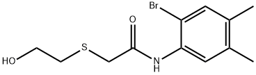 N-(2-bromo-4,5-dimethylphenyl)-2-[(2-hydroxyethyl)sulfanyl]acetamide Struktur