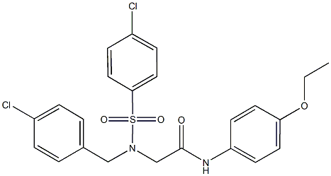 2-{(4-chlorobenzyl)[(4-chlorophenyl)sulfonyl]amino}-N-(4-ethoxyphenyl)acetamide Struktur