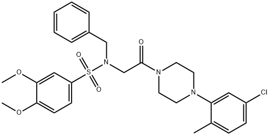 N-benzyl-N-{2-[4-(5-chloro-2-methylphenyl)-1-piperazinyl]-2-oxoethyl}-3,4-dimethoxybenzenesulfonamide Struktur