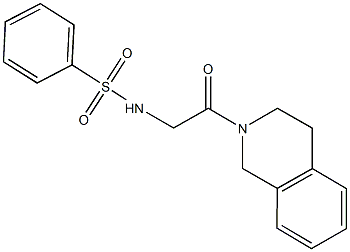 N-[2-(3,4-dihydro-2(1H)-isoquinolinyl)-2-oxoethyl]benzenesulfonamide Struktur