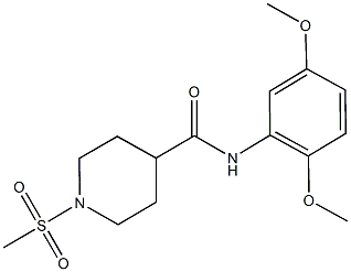 N-(2,5-dimethoxyphenyl)-1-(methylsulfonyl)-4-piperidinecarboxamide Struktur