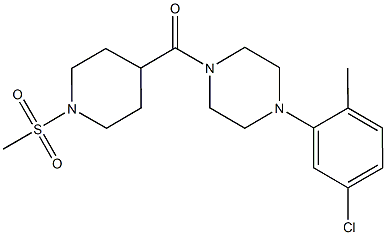 1-(5-chloro-2-methylphenyl)-4-{[1-(methylsulfonyl)-4-piperidinyl]carbonyl}piperazine Struktur