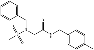 2-[benzyl(methylsulfonyl)amino]-N-(4-methylbenzyl)acetamide Struktur