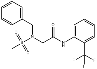 2-[benzyl(methylsulfonyl)amino]-N-[2-(trifluoromethyl)phenyl]acetamide Struktur