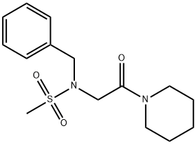 N-benzyl-N-[2-oxo-2-(1-piperidinyl)ethyl]methanesulfonamide Struktur