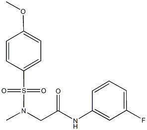 N-(3-fluorophenyl)-2-[[(4-methoxyphenyl)sulfonyl](methyl)amino]acetamide Struktur