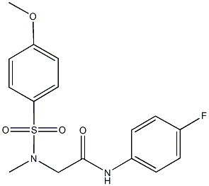 N-(4-fluorophenyl)-2-[[(4-methoxyphenyl)sulfonyl](methyl)amino]acetamide Struktur