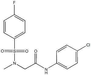 N-(4-chlorophenyl)-2-[[(4-fluorophenyl)sulfonyl](methyl)amino]acetamide Struktur