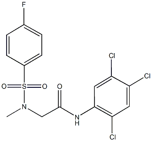 2-[[(4-fluorophenyl)sulfonyl](methyl)amino]-N-(2,4,5-trichlorophenyl)acetamide Struktur