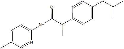 2-(4-isobutylphenyl)-N-(5-methyl-2-pyridinyl)propanamide Struktur