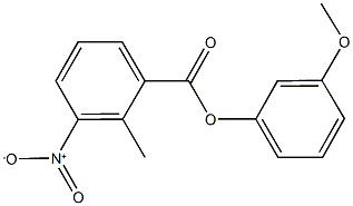 3-methoxyphenyl 3-nitro-2-methylbenzoate Struktur