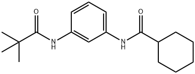 N-{3-[(2,2-dimethylpropanoyl)amino]phenyl}cyclohexanecarboxamide Struktur