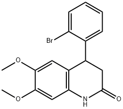 4-(2-bromophenyl)-6,7-dimethoxy-3,4-dihydro-2(1H)-quinolinone Struktur