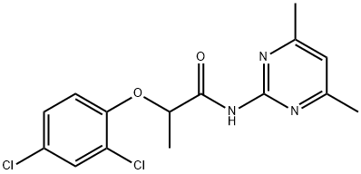 2-(2,4-dichlorophenoxy)-N-(4,6-dimethyl-2-pyrimidinyl)propanamide Struktur