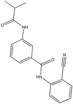 N-(2-cyanophenyl)-3-(isobutyrylamino)benzamide Struktur