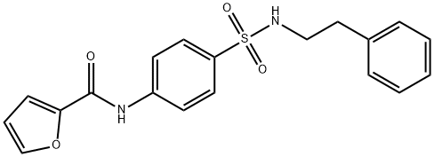 N-(4-{[(2-phenylethyl)amino]sulfonyl}phenyl)-2-furamide Struktur