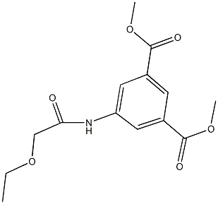 dimethyl5-[(ethoxyacetyl)amino]isophthalate Struktur