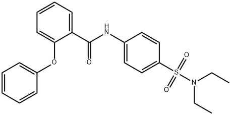 N-{4-[(diethylamino)sulfonyl]phenyl}-2-phenoxybenzamide Struktur