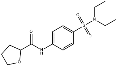 N-{4-[(diethylamino)sulfonyl]phenyl}tetrahydro-2-furancarboxamide Struktur