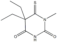 5,5-diethyl-1-methyl-6-thioxodihydro-2,4(1H,3H)-pyrimidinedione Struktur