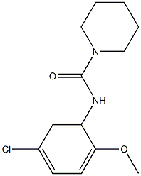 N-(5-chloro-2-methoxyphenyl)-1-piperidinecarboxamide Struktur