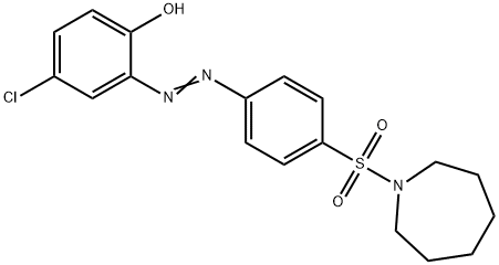 2-{[4-(1-azepanylsulfonyl)phenyl]diazenyl}-4-chlorophenol Struktur