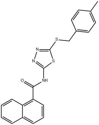 N-{5-[(4-methylbenzyl)sulfanyl]-1,3,4-thiadiazol-2-yl}-1-naphthamide Struktur