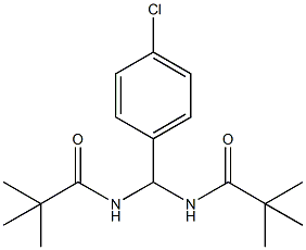 N-{(4-chlorophenyl)[(2,2-dimethylpropanoyl)amino]methyl}-2,2-dimethylpropanamide Struktur