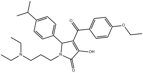 1-[3-(diethylamino)propyl]-4-(4-ethoxybenzoyl)-3-hydroxy-5-(4-isopropylphenyl)-1,5-dihydro-2H-pyrrol-2-one Struktur