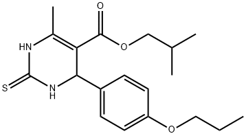 isobutyl 6-methyl-4-(4-propoxyphenyl)-2-thioxo-1,2,3,4-tetrahydro-5-pyrimidinecarboxylate Struktur