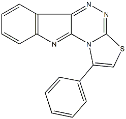 1-phenyl[1,3]thiazolo[2',3':3,4][1,2,4]triazino[5,6-b]indole Struktur