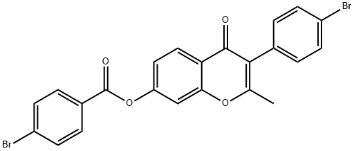 3-(4-bromophenyl)-2-methyl-4-oxo-4H-chromen-7-yl 4-bromobenzoate Struktur