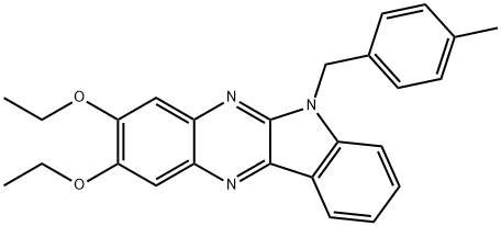 2,3-diethoxy-6-(4-methylbenzyl)-6H-indolo[2,3-b]quinoxaline Struktur