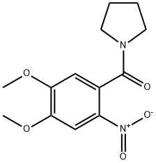 1-{2-nitro-4,5-dimethoxybenzoyl}pyrrolidine Struktur