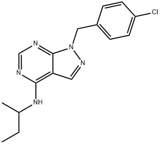 N-(sec-butyl)-N-[1-(4-chlorobenzyl)-1H-pyrazolo[3,4-d]pyrimidin-4-yl]amine Struktur