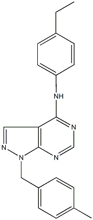 N-(4-ethylphenyl)-N-[1-(4-methylbenzyl)-1H-pyrazolo[3,4-d]pyrimidin-4-yl]amine Struktur