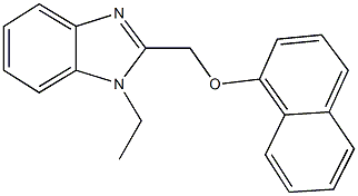 (1-ethyl-1H-benzimidazol-2-yl)methyl 1-naphthyl ether Struktur