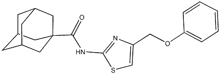 N-[4-(phenoxymethyl)-1,3-thiazol-2-yl]-1-adamantanecarboxamide Struktur