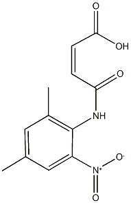 4-{2-nitro-4,6-dimethylanilino}-4-oxo-2-butenoic acid Struktur